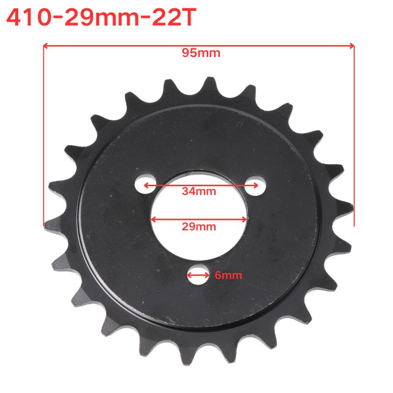 410 Chain Sprocket 18T/22T/25T/28T Fixed Gear Sprocket Suitable for Electric Scooters Bicycles Motorized Bikes and Pit Bike