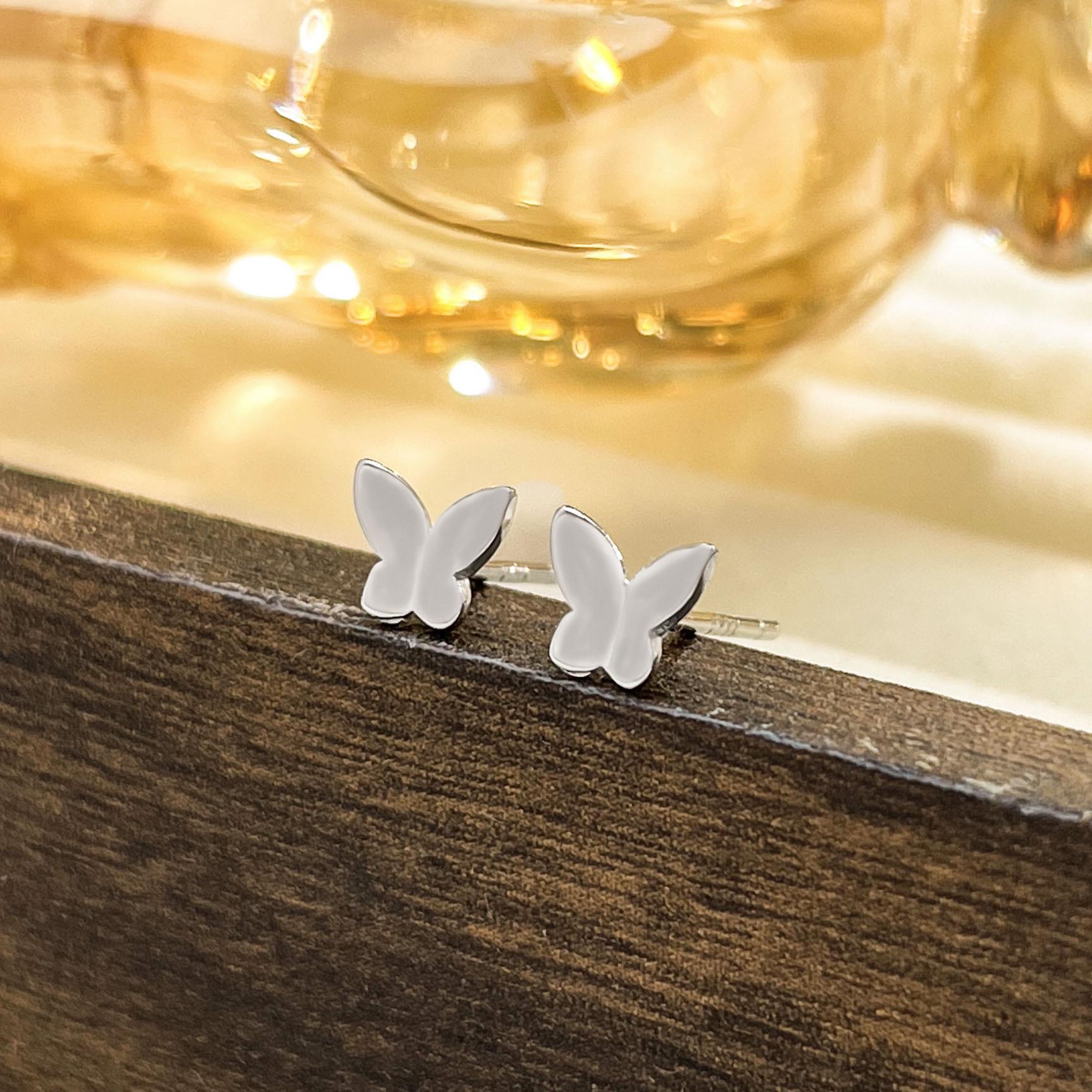 Gold Bow Earrings, 925 Sterling Silver, Christmas Accessories 925 Sterling Silver