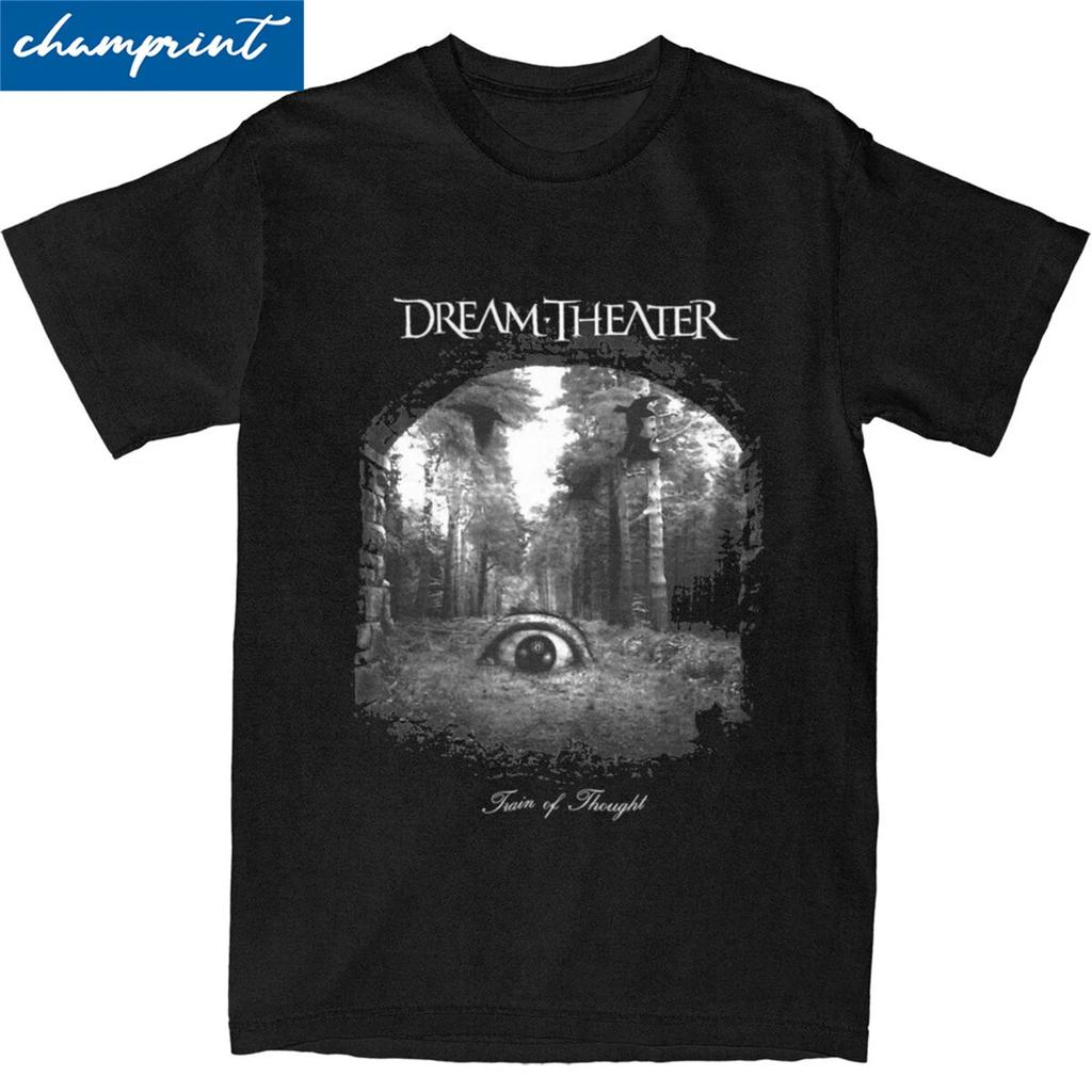 Men Women Dream Theater Metal Music Band T Shirts Pure Cotton Tops Leisure Short Sleeve Crewneck Tee Shirt Gift Idea T-Shirts