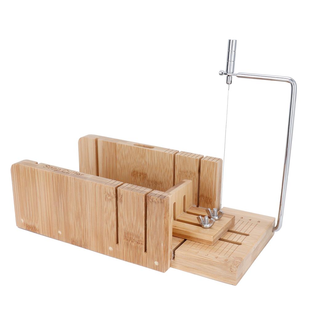 Practical Adjustable Bamboo Soap Cutter Bread Cutter Mold DIY Soap Cutting Tool