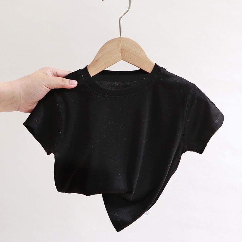 2024 Summer Kids' Korean Style Casual T-shirt - Boys' & Girls' Short-Sleeve