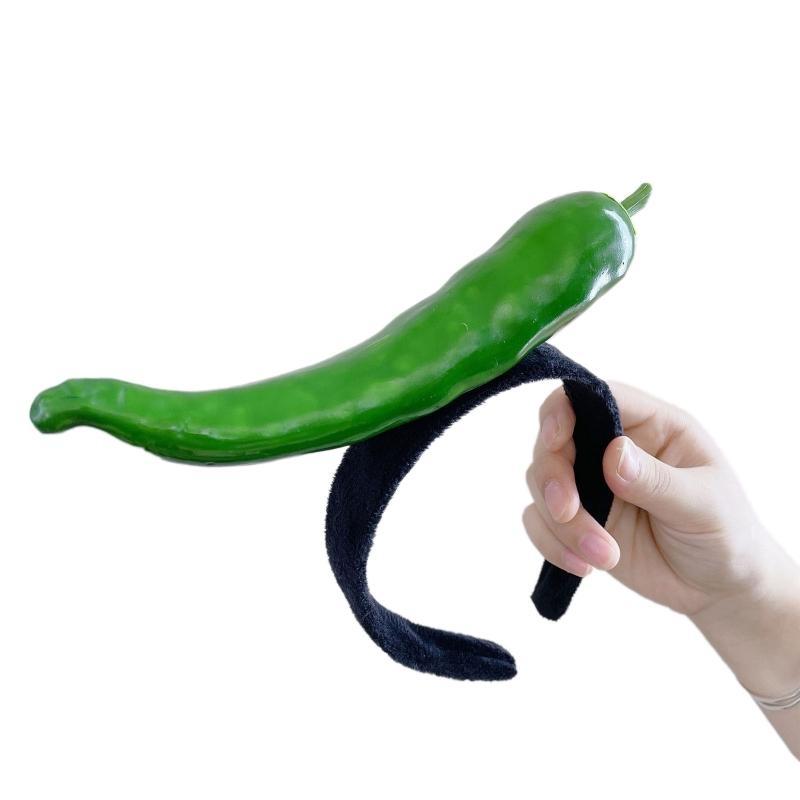 A52E Funny Banana Headband Stuffed Tangerine Hair Hoop Cartoon Vegetable Hairband