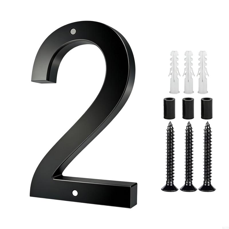 Modern Acrylic House Number Plate Door Label Number Plate Sign with Screw Modern Numbers Address Sign Easy Installation M4YD