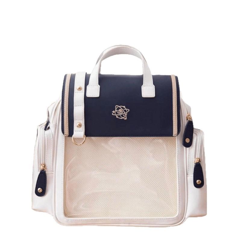 Japanese Aesthetic Itabag: Transparent Large-Capacity Backpack & Crossbody for Soft Girl Style