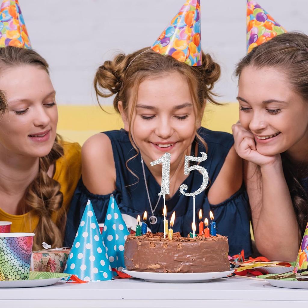 15 Cake Topper, Rhinestone 15th Birthday Cake Topper Happy 15 Crystal Rhinestones Cakes Toppers Crystal Rhinestones Birthdays Cakes Decoration for