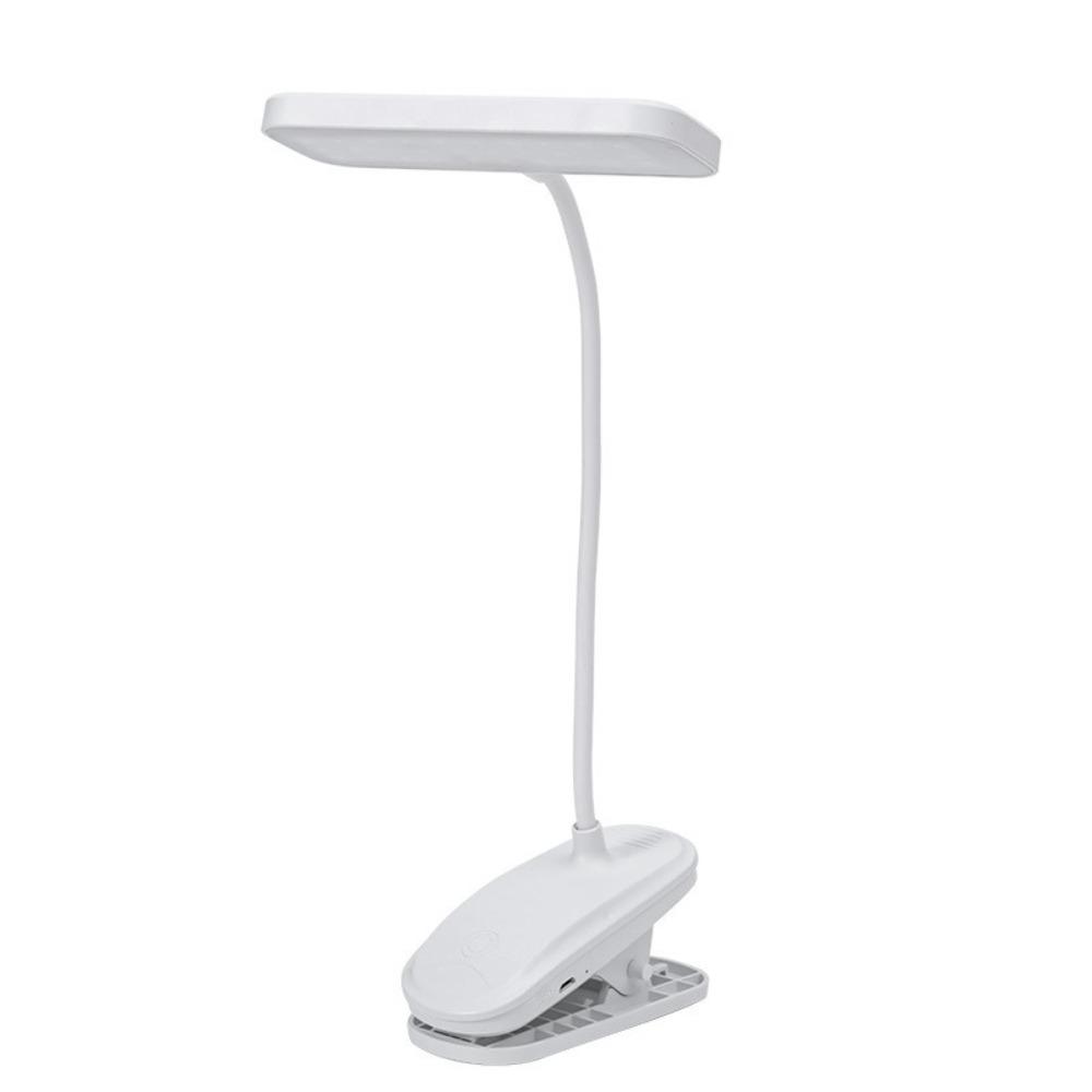 360° Rotation Flexible Study Table Lamp Touch 3 Modes USB Rechargeable USB Dimmable Night Lamp Folding Clamp Dimmable Design