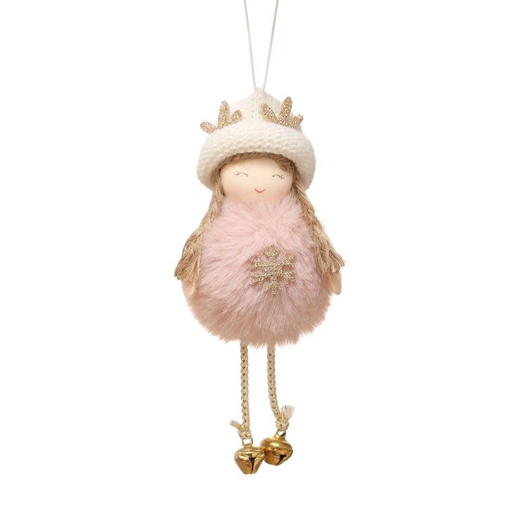 New Christmas plush angel girl pendant children's cute doll Christmas tree decoration pendant small pendant