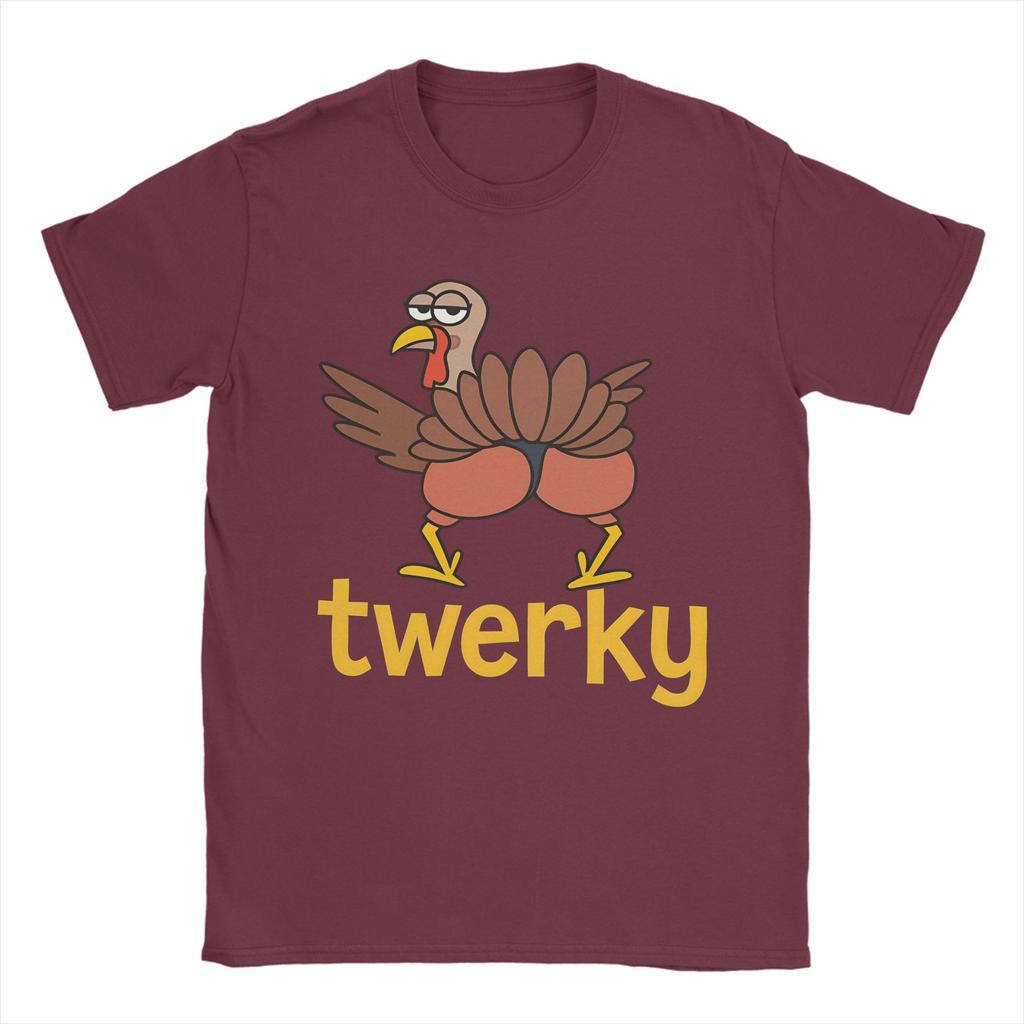 Thanksgiving Day Twerky T-Shirt Summer 100 Cotton T-Shirts For Couple Harajuku Casual Tshirt Short Sleeve Classic Top Tees