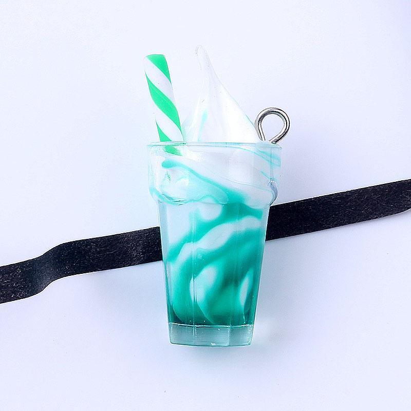 

10 шт., подвески в виде мороженого, подвеска из смолы, чашка для мороженого, подвески, красочные мини-бутылки, подвески для DIY, ожерелье, серьги, браслеты, брелок, ювелирное ремесло-30 10pcs