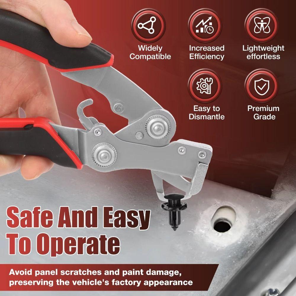 Efficient Car Clip Pliers Anti-slip Panel Clip Removal Pliers Auto Panel Removal Tool  Nut Removal