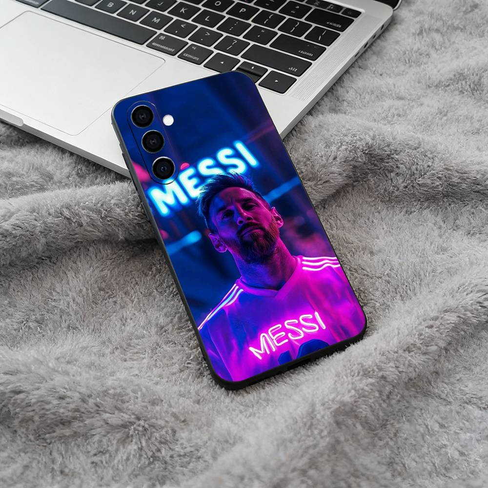 M-M-essi-No. 10 Soft Silicone phone Case for Samsung Galaxy A73/A71/A72/A70/A53/A52/A51 - Black