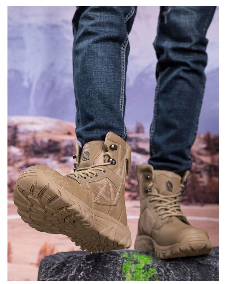 Men's Autumn Combat & Assault Boots - Large Size Outdoor Tactical & Mountaineering Desert Boots