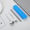 Durable Stainless Steel Flatware Set with Case for Travel Ideal for Camping and Hiking