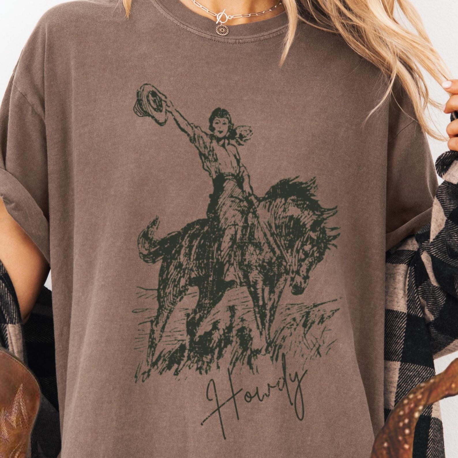 Howdy Partner Cowgirl Shirt: Comfort Colors Western Tee Gift L