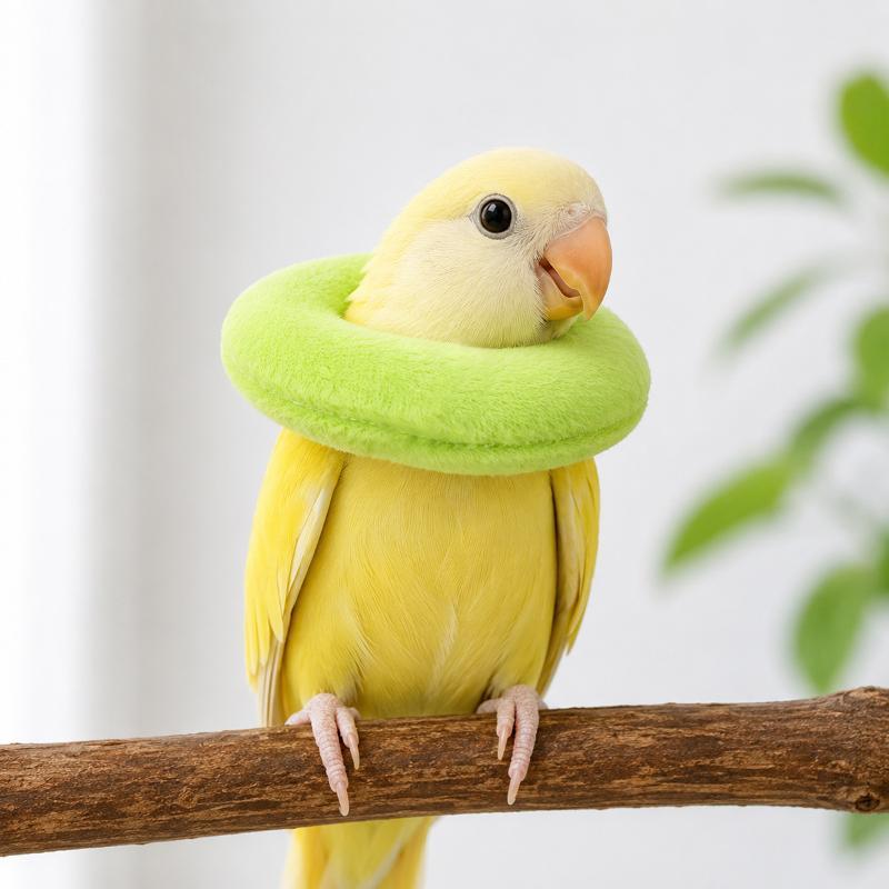 Soft Parrot Recovery Cone Comfortable Anti-Bite Anti Licking Collar Adjustable Breathable Bird Elizabethan Collar