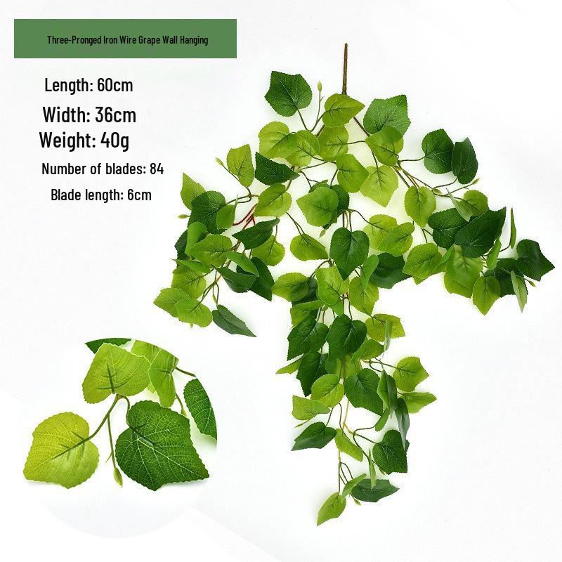 Green Radish Decorative Artificial Vines - Wall Hanging Leaf Ornaments