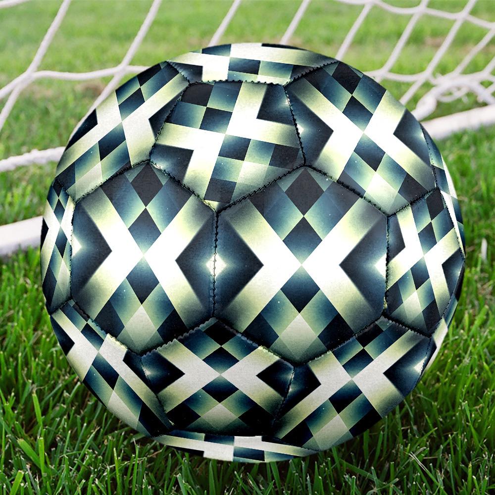 1pc Geometric Lights Size 5 Soccer Ball Professional Match Training Football Indoor &Outdoor Sports Ball Lightweight Durable c65200