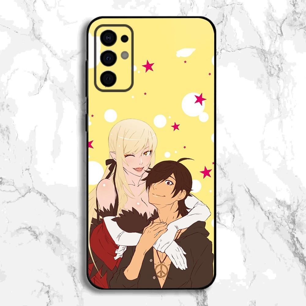 M-Monogatari S-Series Anime Phone Case For Samsung S24,S21,S22,S23,S30,Ultra,S20,Plus,Fe,Lite,Note,10,9,5G Black Soft Cover
