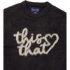 Thisisneverthat FW25 Heart Logo Knit Sweater Dark Navy Unisex sweater TN253KKNPK10DNY