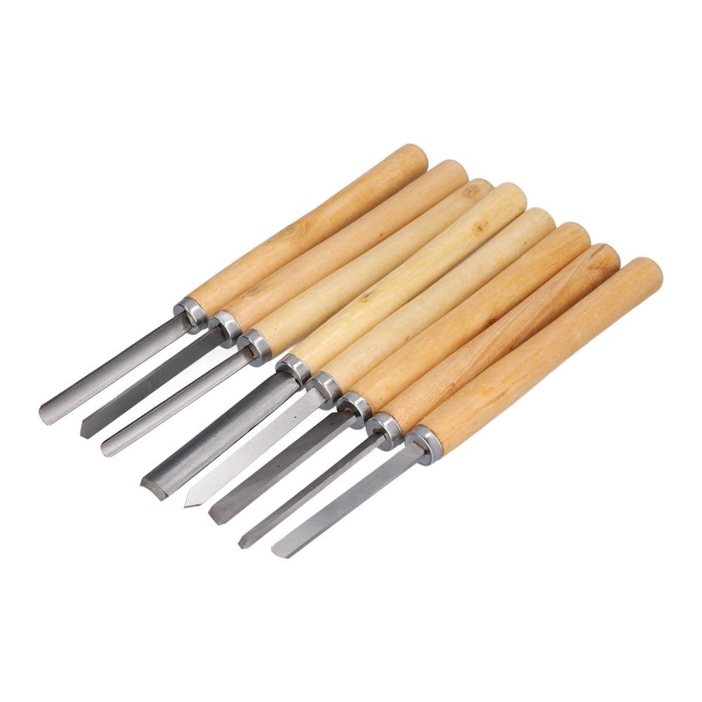 8PCS Groove Parting Wood Turning Chisels Lathe Chisel Set  For Hardwood