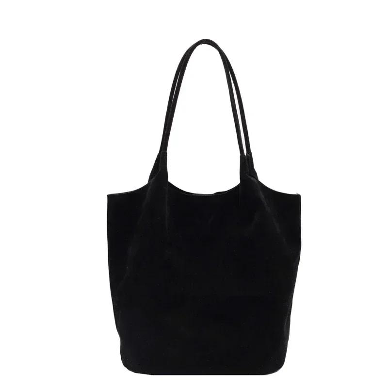 Solid Pu Versatile Tote Bag Sewing Thread High Capacity Women's Handbag Popular and Bestselling Commuting Casual Shoulder Bag