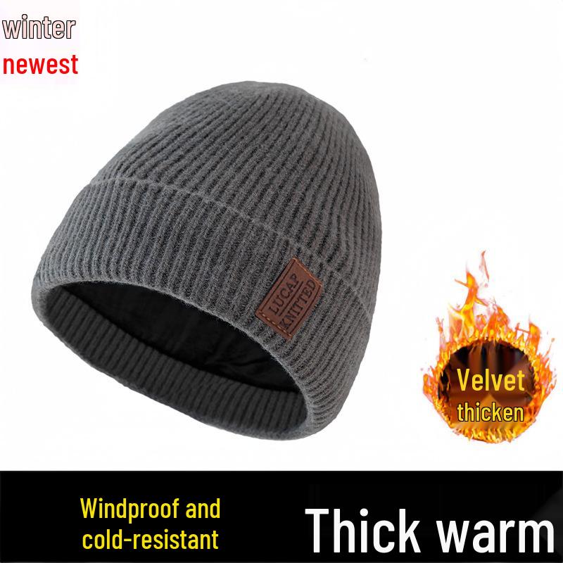 With Wool Hat Winter Mens Velvet Lining Stylish And Warm For Outdoor Use