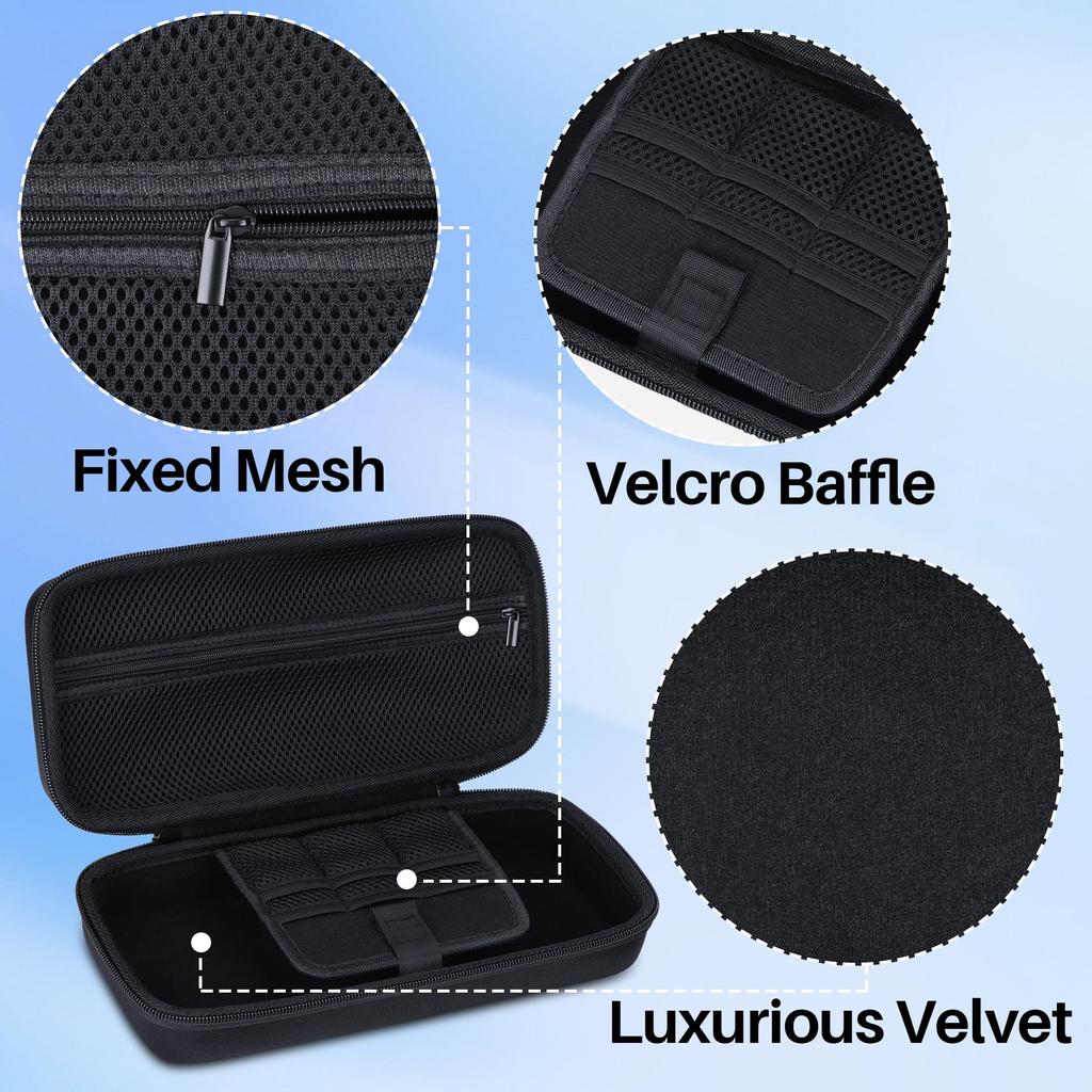 Pouzdro Lebakort Storage Case kompatibilní s herním počítačem ASUS ROG Ally RC71L Herní ruční konzole ROG Ally X RC72LA a příslušenství / (Černý případ)