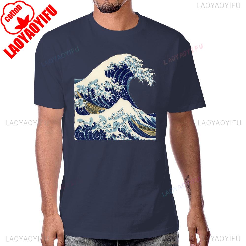 Japanese Kanagawa Wave Harajuku Hokusai T Shirt Cotton Streetwear Short Sleeve Man Tshirt Summer Style Fashion Women Tees