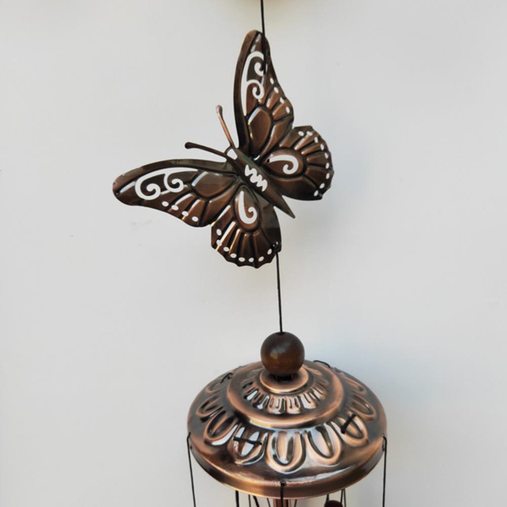 Creative Butterfly Bird Angel Wind Chimes Outdoor Hanging Decor Crisp Sound Tube Wind Chime Pendant