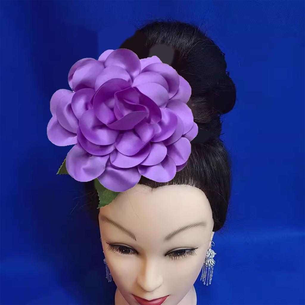 Elegant 24cm Handmade Lapel Pin Beautiful Satin Flower Lapel Pin Delicate Brooch Jewelry for Work and Business