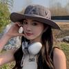 Summer Wide Brim Bucket Hat Adjustable Safari Sun Cap Foldable Western Cowboy Hat  Outdoor