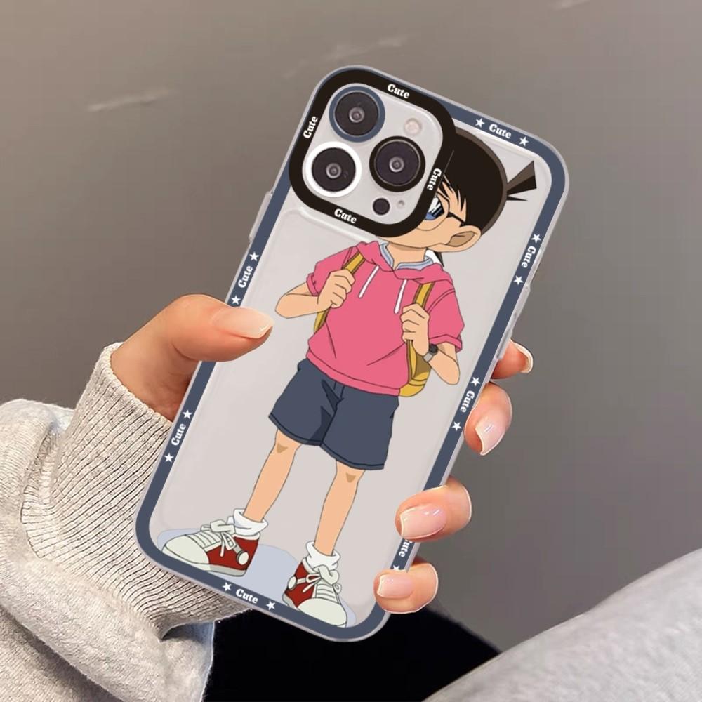 

Japanese Detective Conan Anime Phone Case For iPhone 15 11 12 13 14 Mini Pro Max XR X XS TPU Clear Case iphone 13pro max