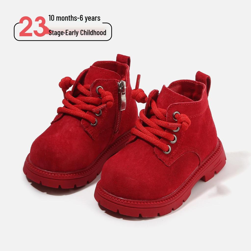 Winter Toddler Boots: Cotton Baby Walker & Martin Boots with Plush Lining