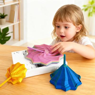 Genişletilmiş Duyusal Fidget Yıldız 3D Baskılı Dönen Kule Fidget Oyuncak Esnek Spiral Saplı Yıldız Stres Giderme Ofis Masa Aksesuarı