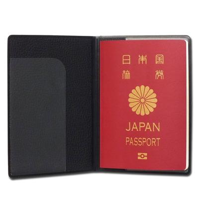 Yotadata Technology IC Passport Cover for International Leather Pattern Anti-Skimming Travel, (Classic Black)