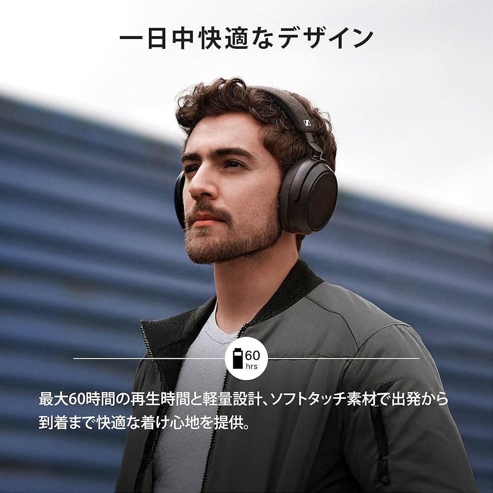 [Amazon.co.jp Exclusive] Sennheiser MOMENTUM 4 Wireless Bluetooth Headphones, Black + Burn-in Sound Set, High-Performance Drivers, Noise Cancelling, 6