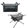 Large Capacity Camping Table Net Basket Portable Black Mesh Bag  Outdoor