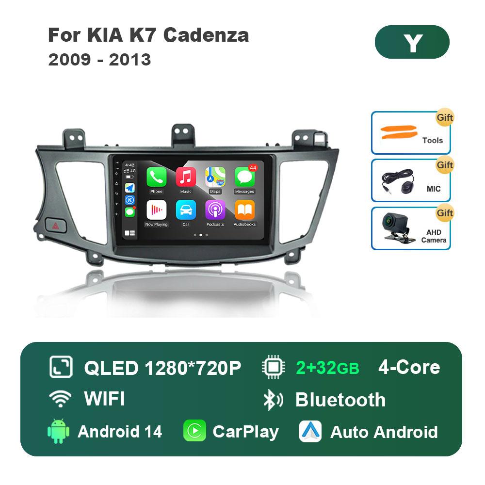 Android 14 Intelligent System Car Video Multimedia Player for KlA K7 Cadenza 2009 - 2013 GPS DSP Stereo WiFi BT 4G Auto Tools