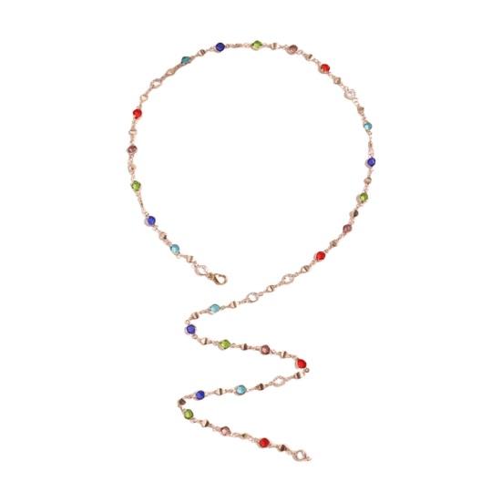 

Женское ожерелье, красочный искусственный кристалл, регулируемая длина, глубокий V-образный вырез, одежда, длинное ожерелье на ключице, вечерние украшения на груди для выпускного вечера золотистый