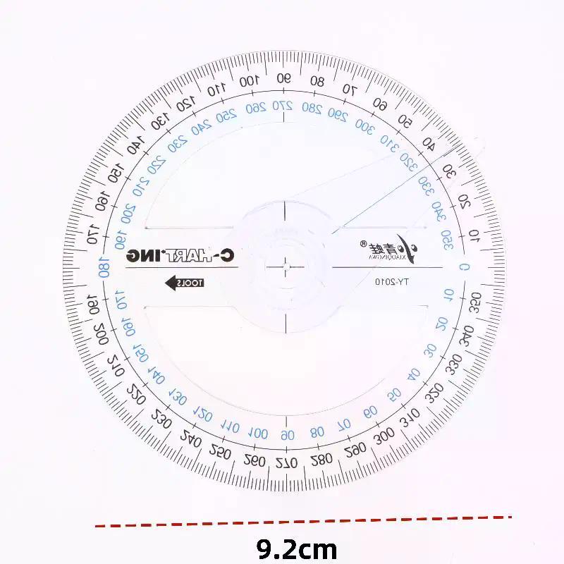 1/3/5Pcs Protractor Measuring Tool Circle Protractor Drafting Tools 360-degree Math Geometry For Classroom