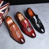 Classic Genuine Leather Loafers Men's Slip-On Dress Shoes Solid Round Toe Oxfords Shoes Men's Genuine Leather Loafers Slip-On