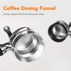 51/53/58mm Espresso Dosing Funnel, Aluminum Magnetic Coffee Funnel Compatible, Silver/Black Espresso Magnetic Dosing Ring