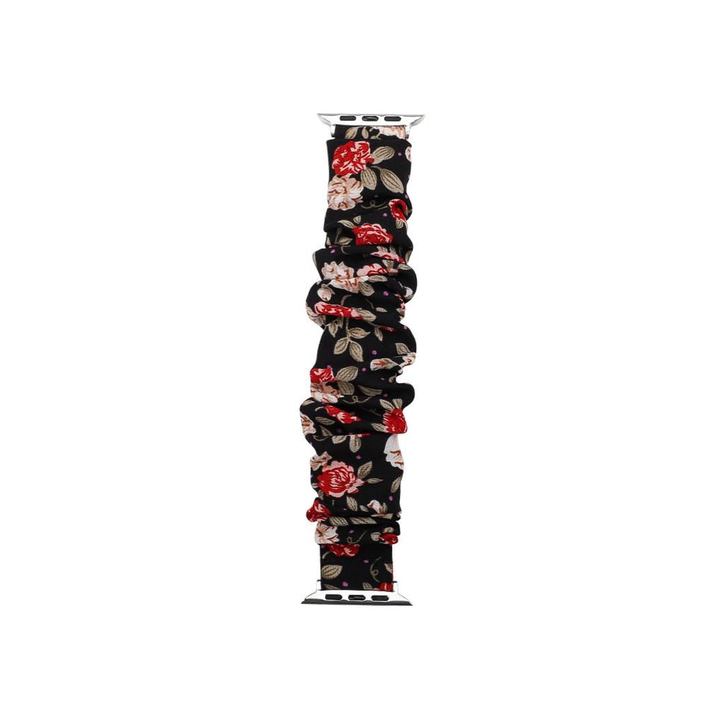 Scrunchie Strap for Apple Watch Ultra Band 49mm 46mm 41mm 44mm 45mm 42mm 40mm Printed Elastic for iWatch 11 10 9 8 7 6 5 4 SE