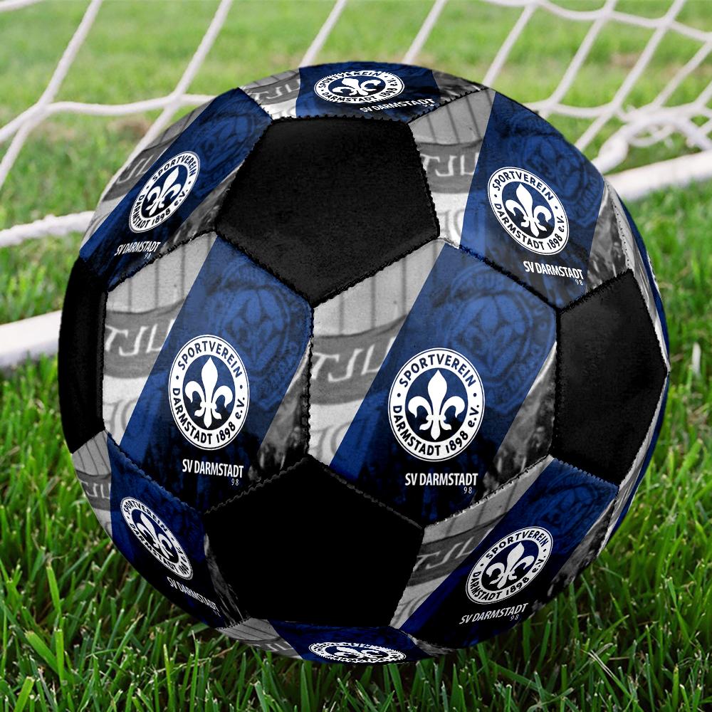 SV Darmstadt 98 Indoor Soccer Ball Colorful Machine Stitched PVC Size 5 Team Training Competition Ready Durable High-Bounce Cool Sports Gift