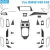For BMW 1 Series F40 2 Series F44 2020-2024 Carbon Fiber Center Console Gear Shift Air Vent Lift Set Car Accessories Sticker