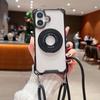 360 Rotation Magnetic Metal Ring Stand Case For Samsung Galaxy S26 S24 FE S25 Ultra S22 S23 Plus Crossbody Lanyard Strap Cover