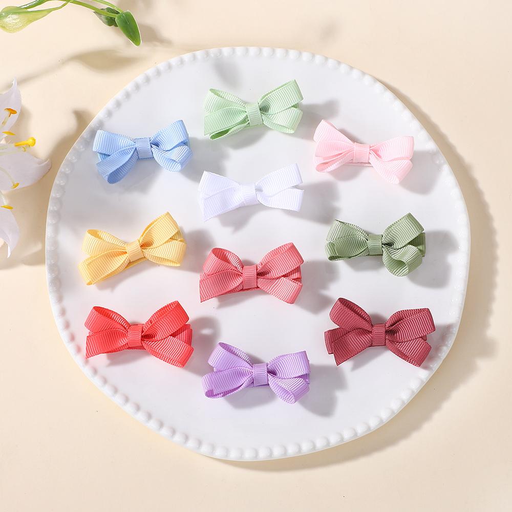 60 buc funde de păr în culori aleatorii de bomboane, agrafe de păr de 2,36 inch, agrafe de păr cu panglică, podoabă de cap drăguță pentru fetițe