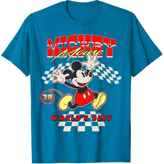 Disney Mickey and Friends 28 Racing Checkered Look T-Shirt