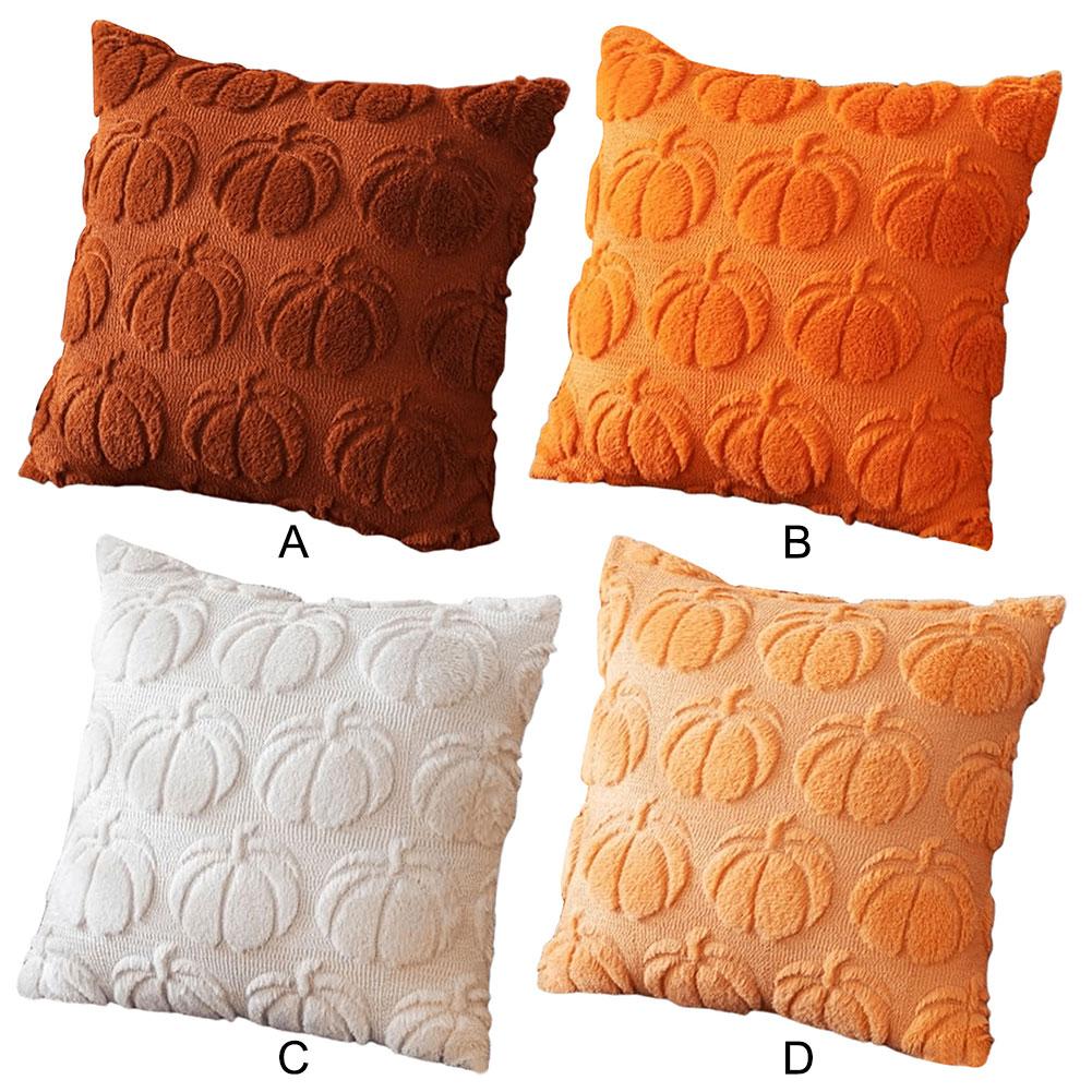 45 X 45cm Pumpkin Fall Pillow Covers 45 X 45 Cm Soft Plush Pillowcase Cushion Cover for Home Sofa Couch Halloween Decor