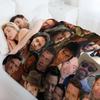 Hugh Jackman Photo Collage 2 Throw Blanket Fade Resistant Durable Throw Blanket